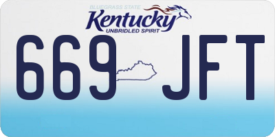 KY license plate 669JFT