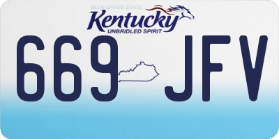 KY license plate 669JFV