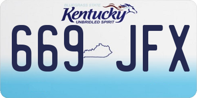 KY license plate 669JFX