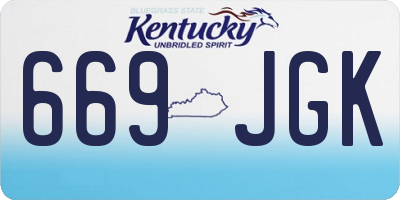 KY license plate 669JGK