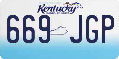 KY license plate 669JGP