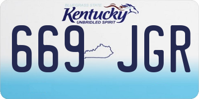 KY license plate 669JGR