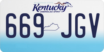 KY license plate 669JGV