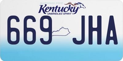 KY license plate 669JHA