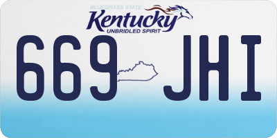 KY license plate 669JHI