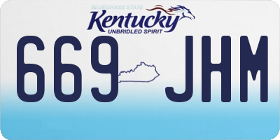 KY license plate 669JHM