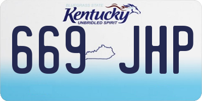 KY license plate 669JHP