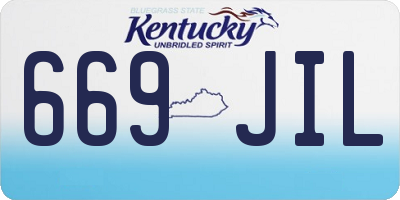 KY license plate 669JIL