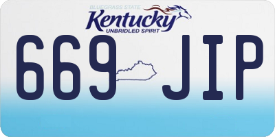 KY license plate 669JIP