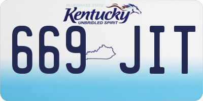 KY license plate 669JIT