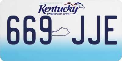 KY license plate 669JJE