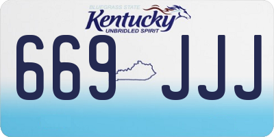 KY license plate 669JJJ