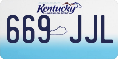 KY license plate 669JJL