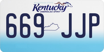 KY license plate 669JJP