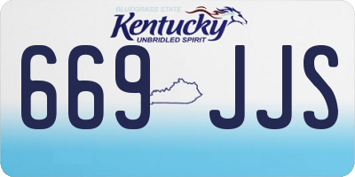KY license plate 669JJS