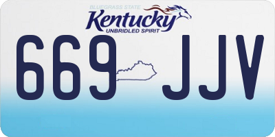 KY license plate 669JJV
