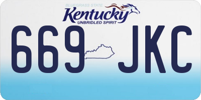 KY license plate 669JKC