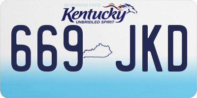 KY license plate 669JKD