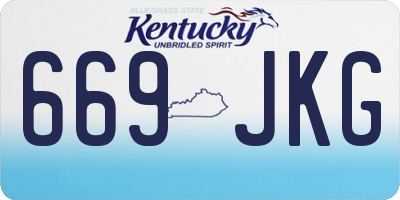 KY license plate 669JKG