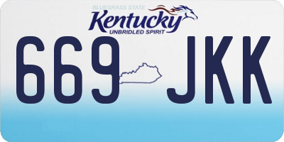 KY license plate 669JKK