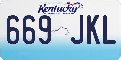 KY license plate 669JKL