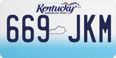 KY license plate 669JKM