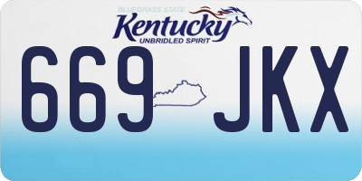 KY license plate 669JKX