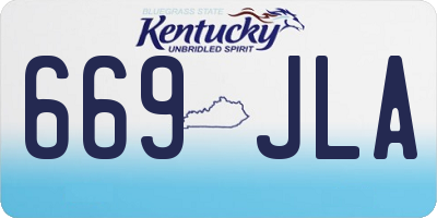 KY license plate 669JLA