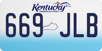 KY license plate 669JLB