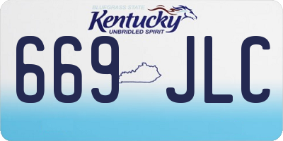 KY license plate 669JLC