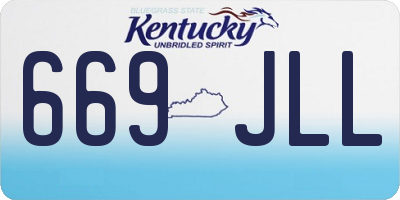KY license plate 669JLL