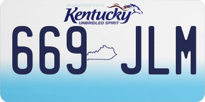 KY license plate 669JLM