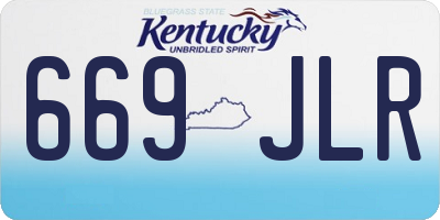 KY license plate 669JLR
