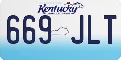 KY license plate 669JLT