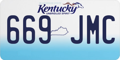 KY license plate 669JMC