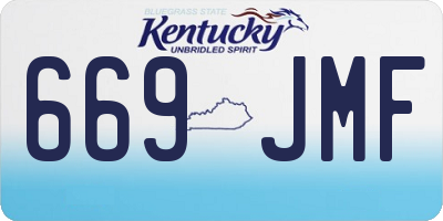 KY license plate 669JMF