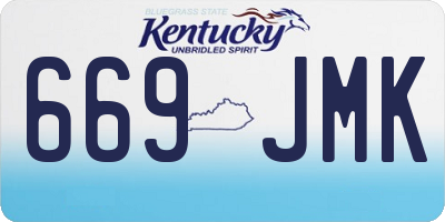 KY license plate 669JMK