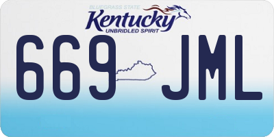 KY license plate 669JML