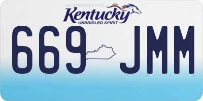 KY license plate 669JMM