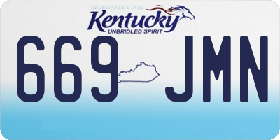 KY license plate 669JMN