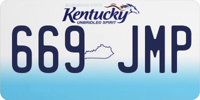 KY license plate 669JMP