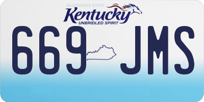 KY license plate 669JMS