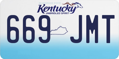 KY license plate 669JMT