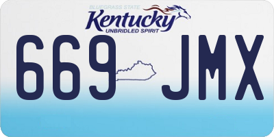 KY license plate 669JMX