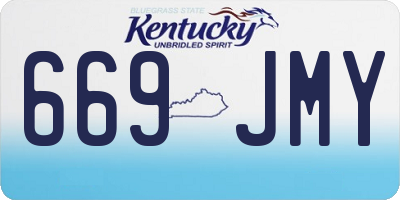 KY license plate 669JMY