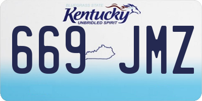 KY license plate 669JMZ