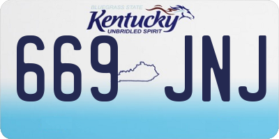 KY license plate 669JNJ