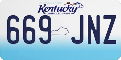 KY license plate 669JNZ