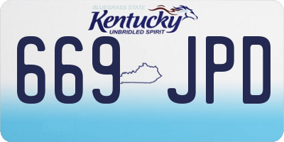 KY license plate 669JPD