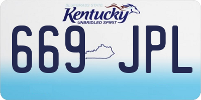 KY license plate 669JPL